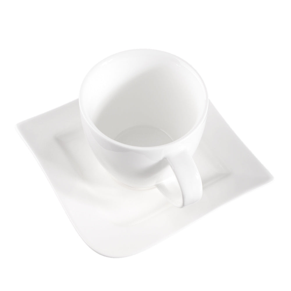 Vit Lilja kahvikuppi ja lautanen 4 kpl