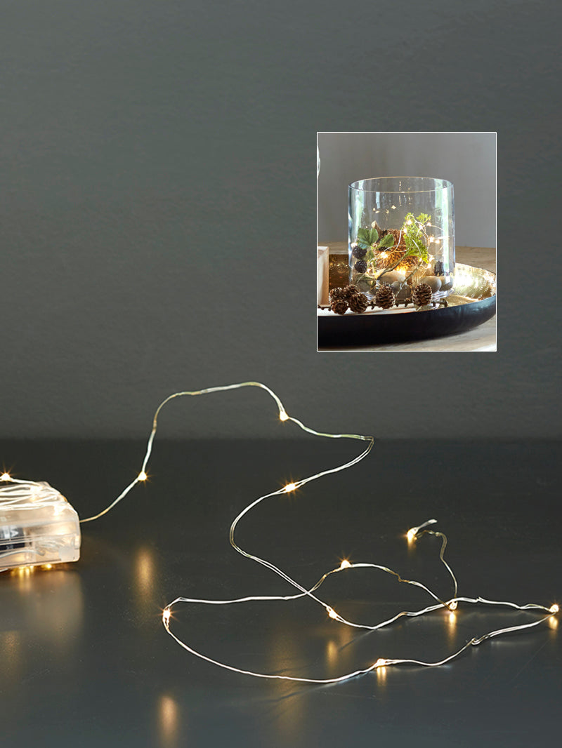 Glow valoköynnös 20 LED-lampuilla paristokäyttöinen/kaukosäätimellä