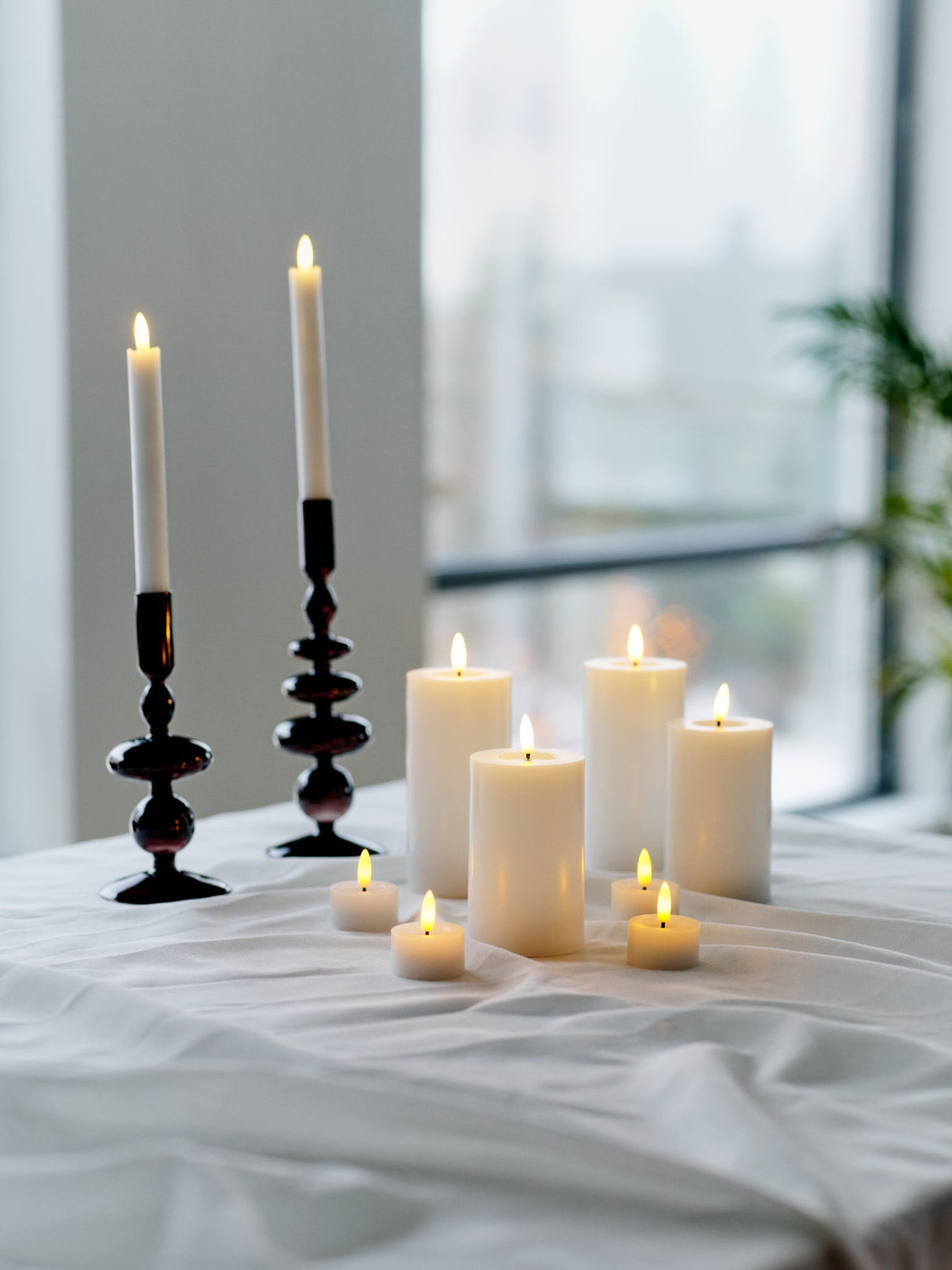 Candela pöytäkynttilä musta 10 cm