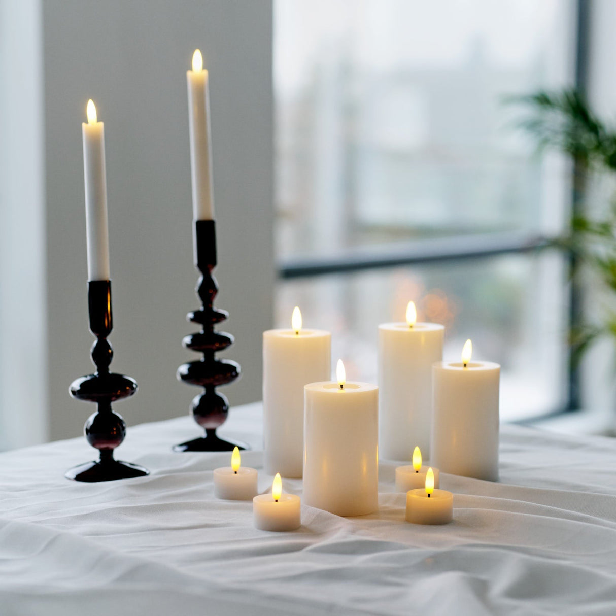 Candela pöytäkynttilä valkoinen 10 cm