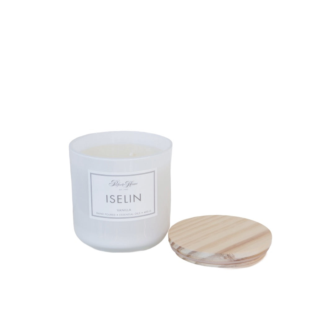 Iselin White tuoksukynttilä Vanilja
