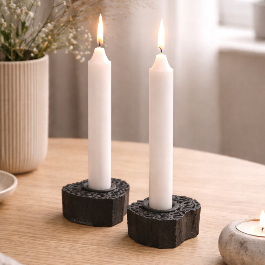 Patterns kynttilänjalka musta 2 kpl setti