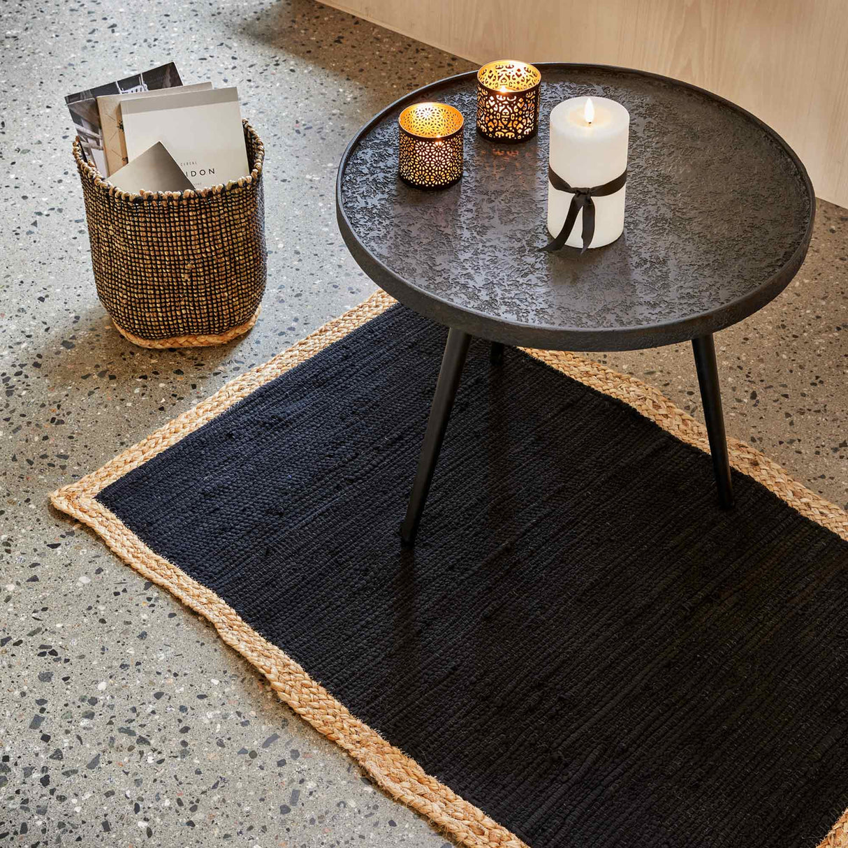 Barnaby Black matto 60x90 cm