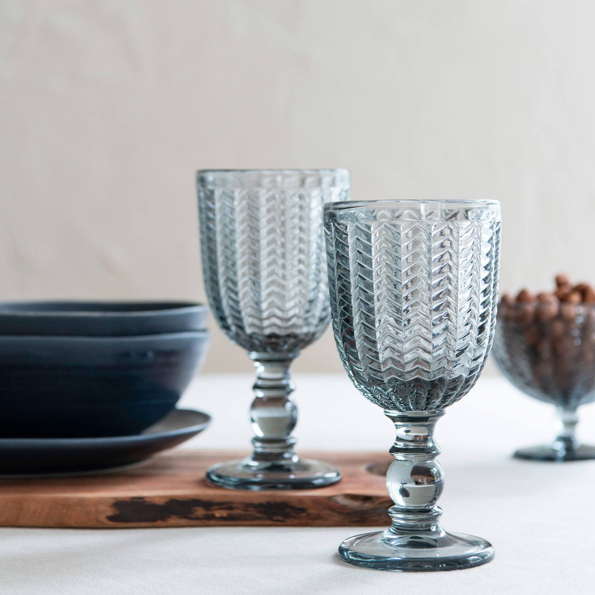 Carla viinilasi 2 kpl harmaa