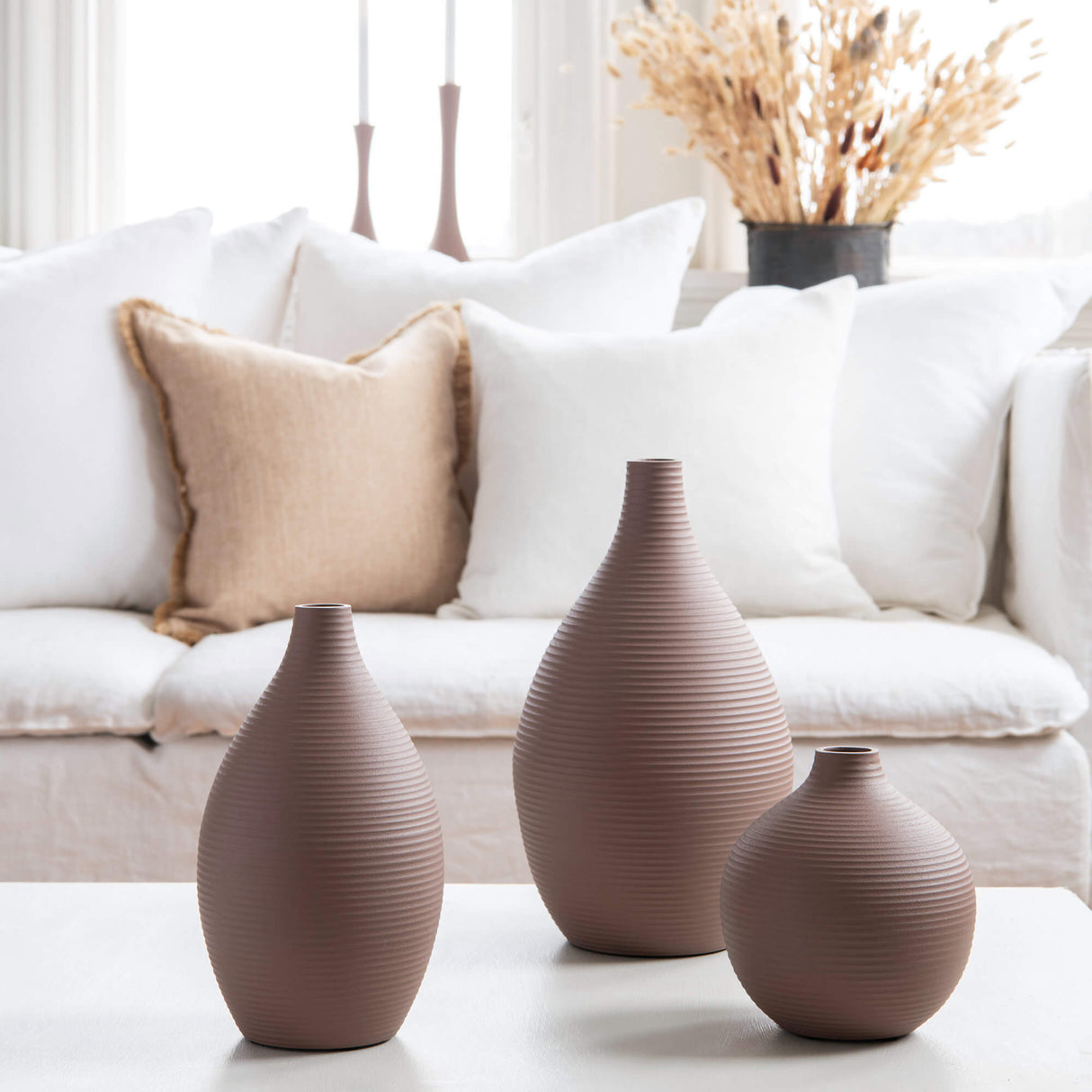 Shapes dusty pink maljakko matala K: 15 cm