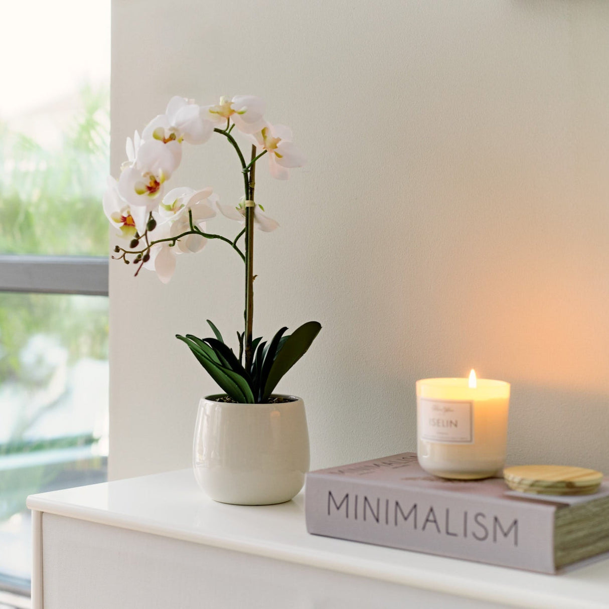 Orkidea valkoinen 53 cm