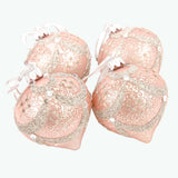 Joulukoriste roosa sipulinmuotoinen 4 kpl