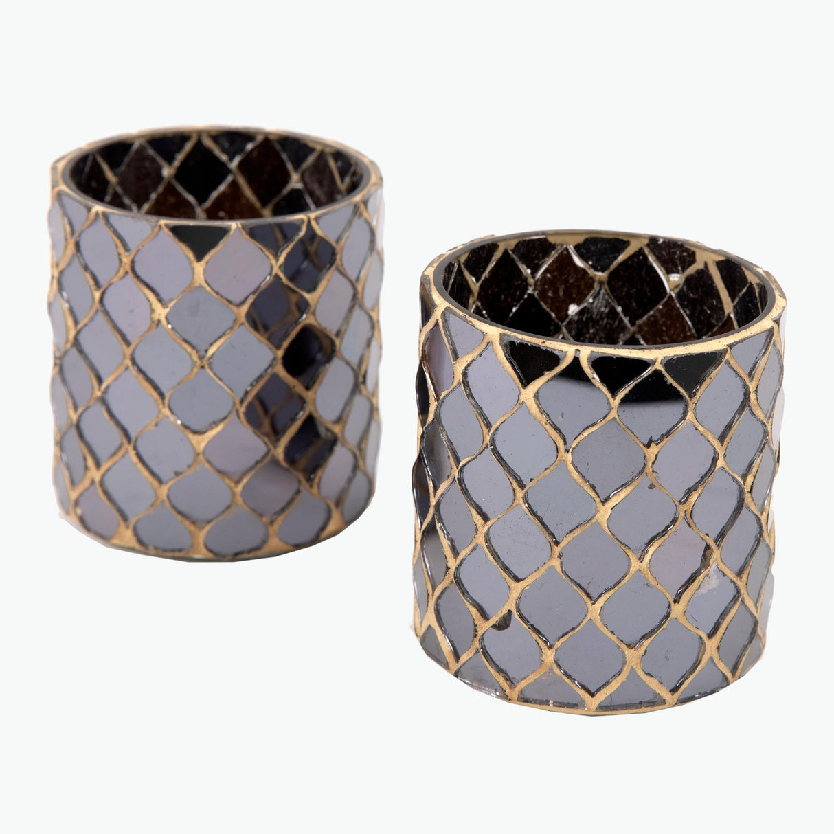Mosaïque Noir kynttilälyhdyt 2 kpl