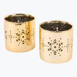 Golden Snowflake kynttilänlyhty 2 kpl