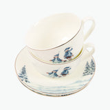 Christmas Magic kahvikuppi ja aluslautanen 2 kpl