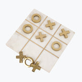 White Marble Tic-Tac-Toe peli 10 pelinappulalla