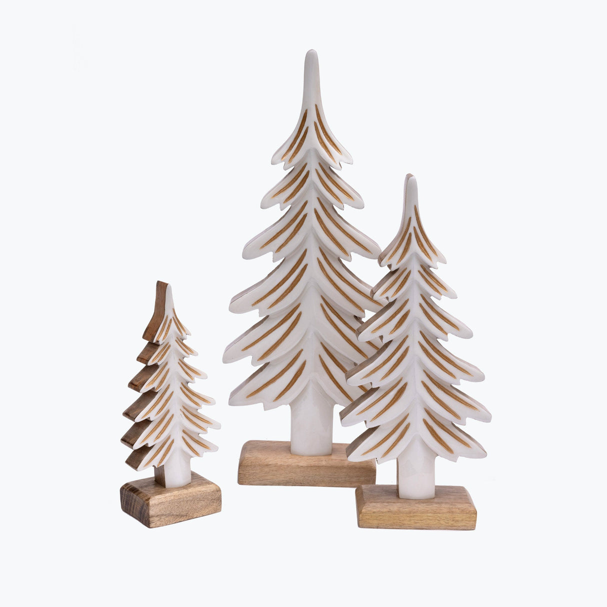 Wooden Tree 3 kpl setti valkoinen
