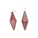 Joulukoriste pitkulainen timantti punainen 2 kpl