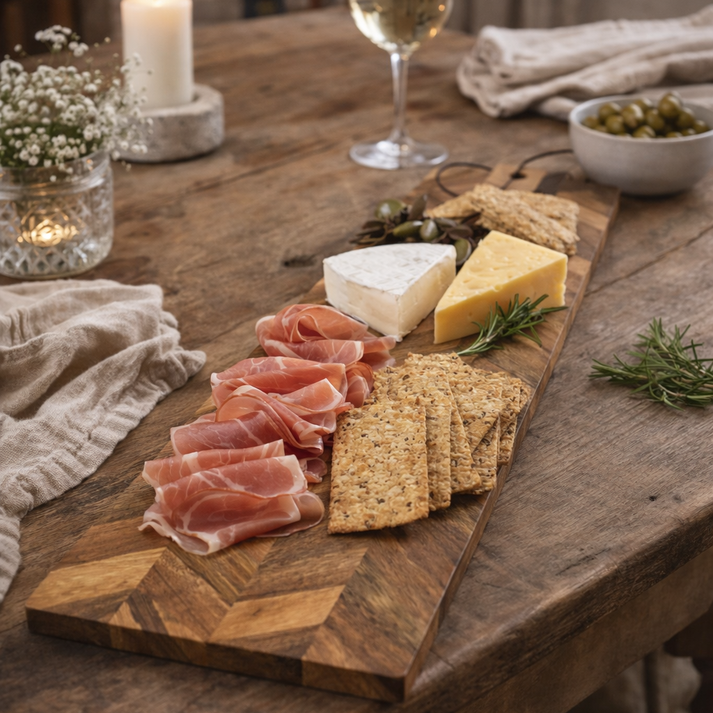 Vintage kalanruoto tarjoilulautanen 20×65 cm