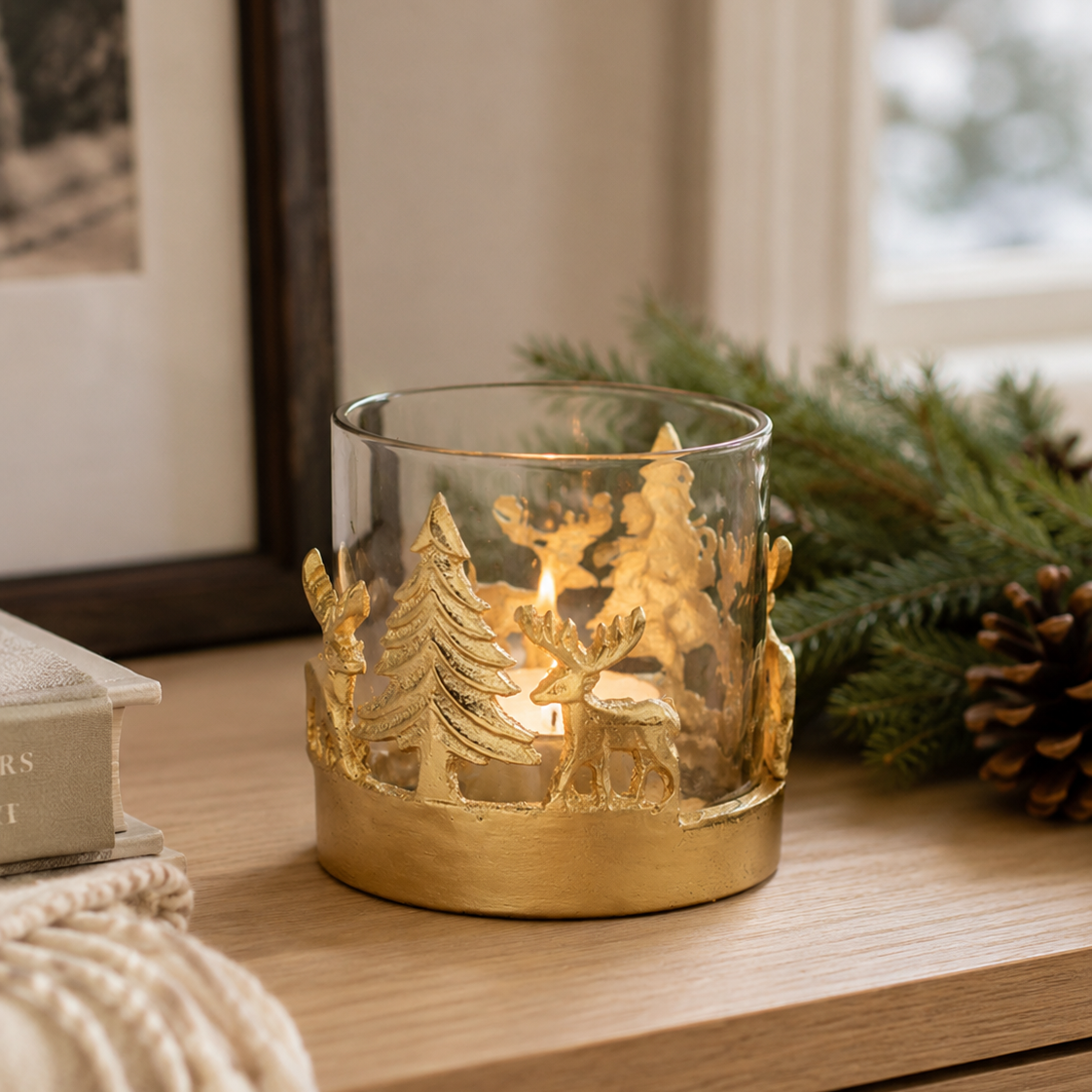 Golden Reindeer tuikkulyhty