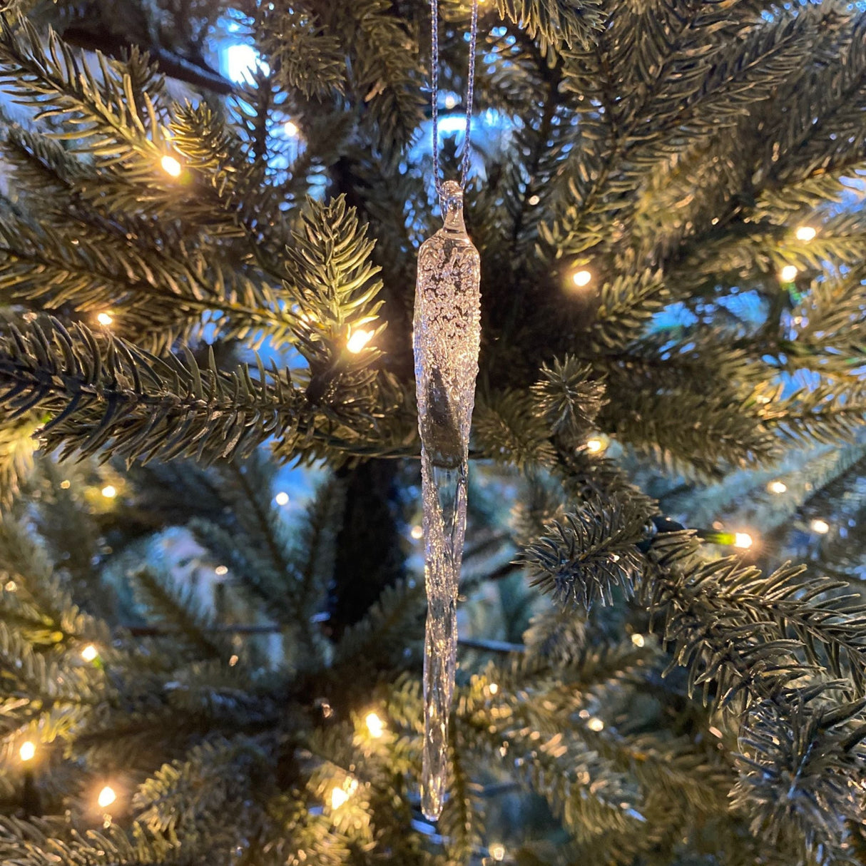 Joulukoriste huurrettu jääpuikko 4 kpl