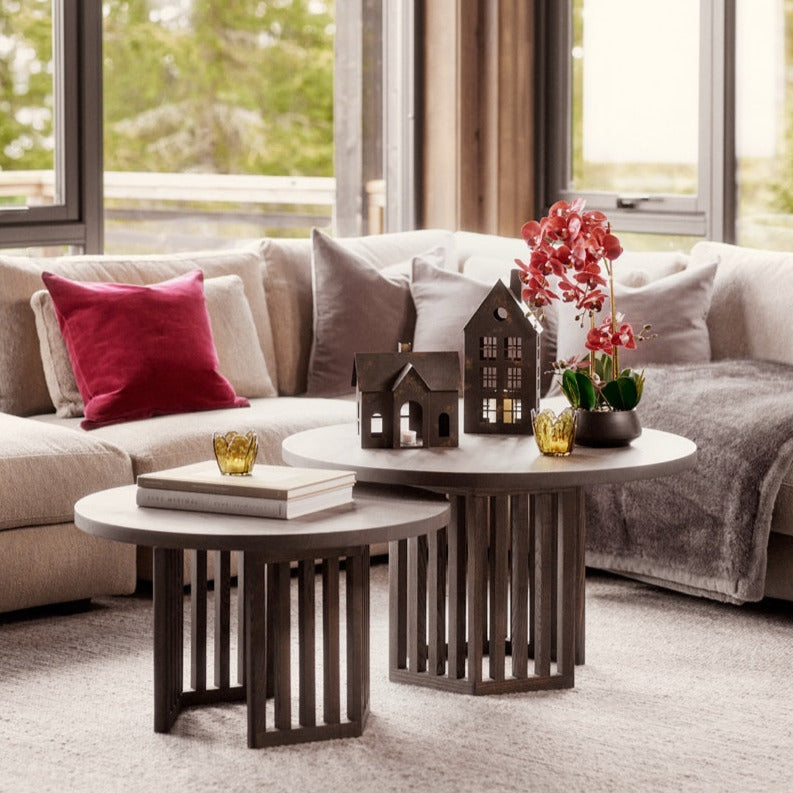 House-lyhty LED-valolla K35 cm