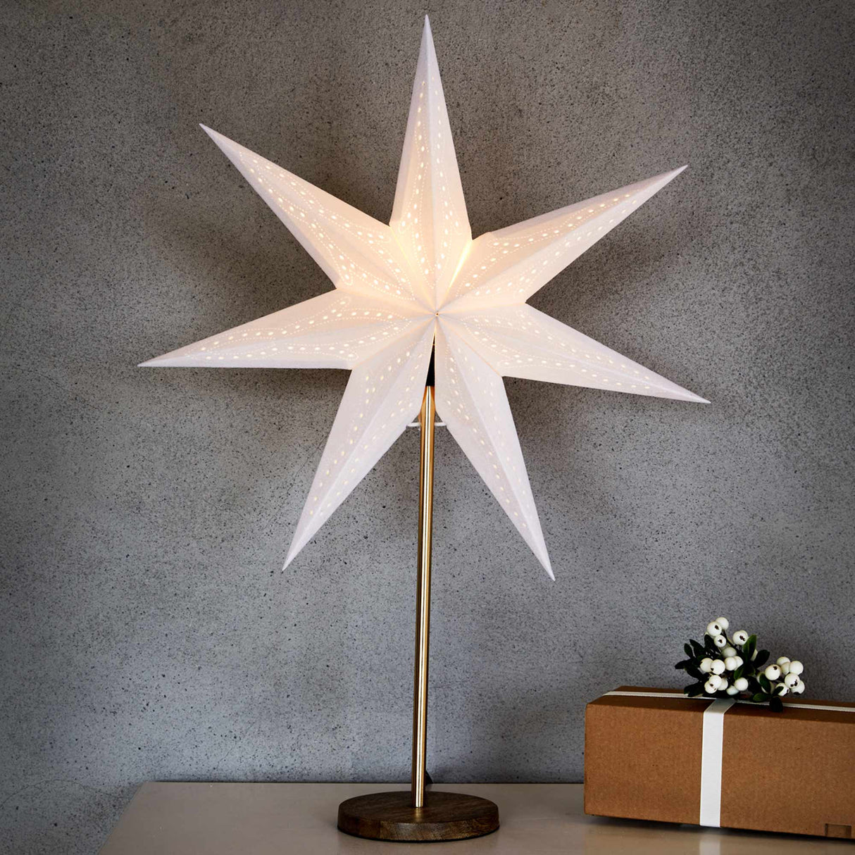 Stella White jalallinen tähti 45 cm