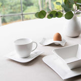 Vit Lilja kahvikuppi ja lautanen 4 kpl